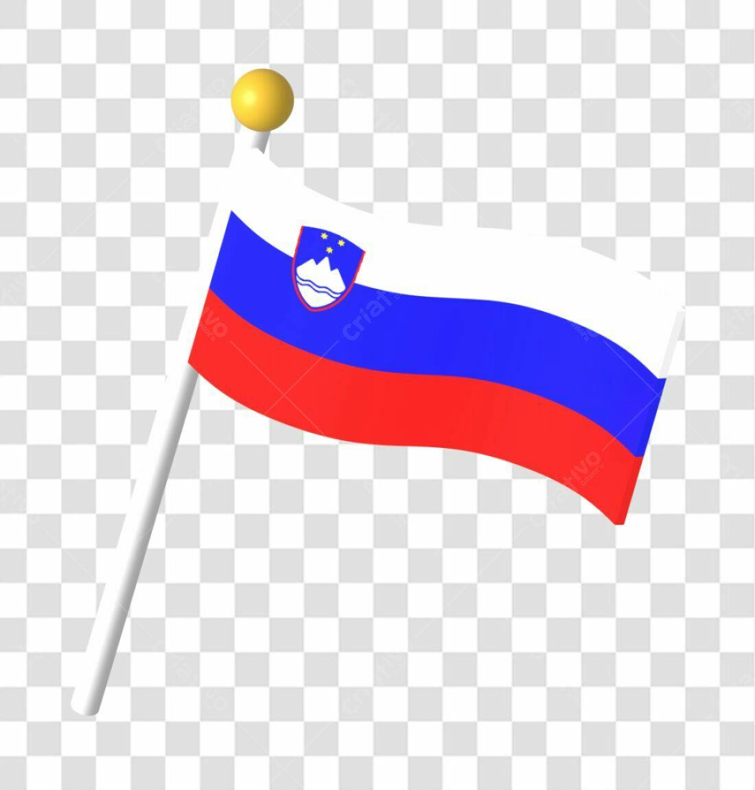 Bandeira Eslovênia PNG com fundo transparente