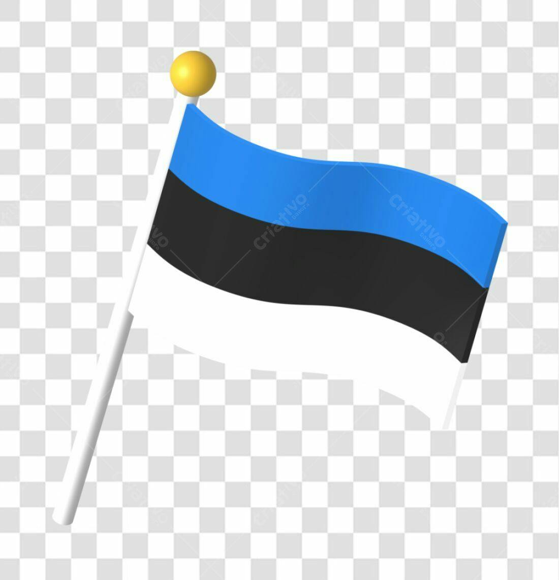 Bandeira Estônia PNG com fundo transparente