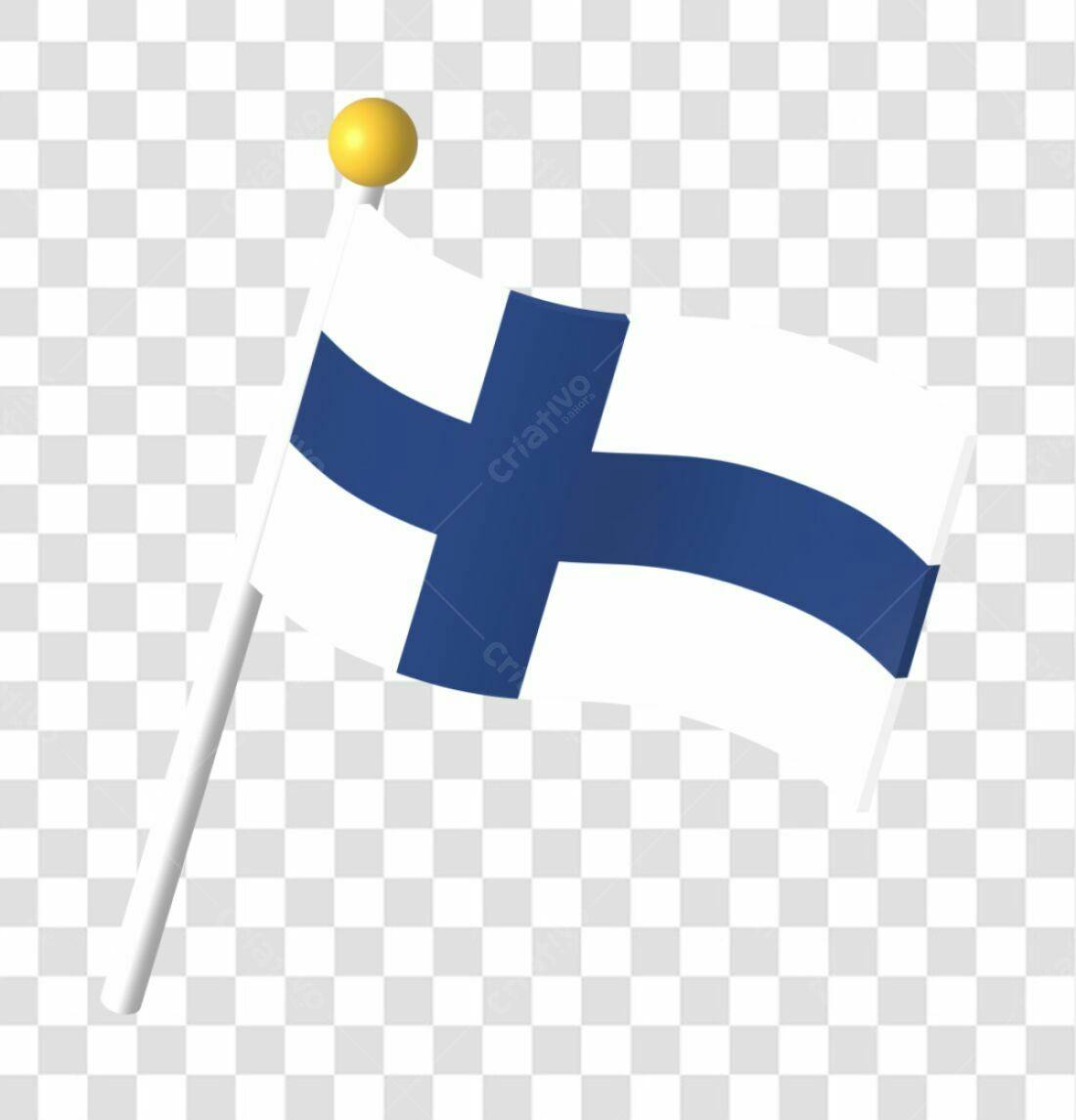 Bandeira Finlândia PNG com fundo transparente