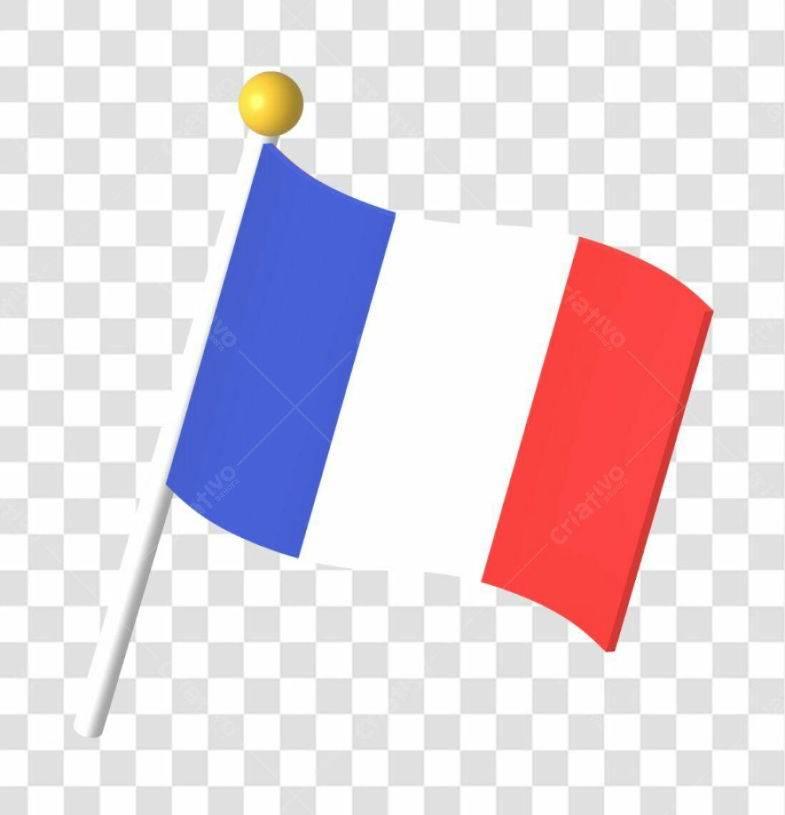 Bandeira França PNG com fundo transparente
