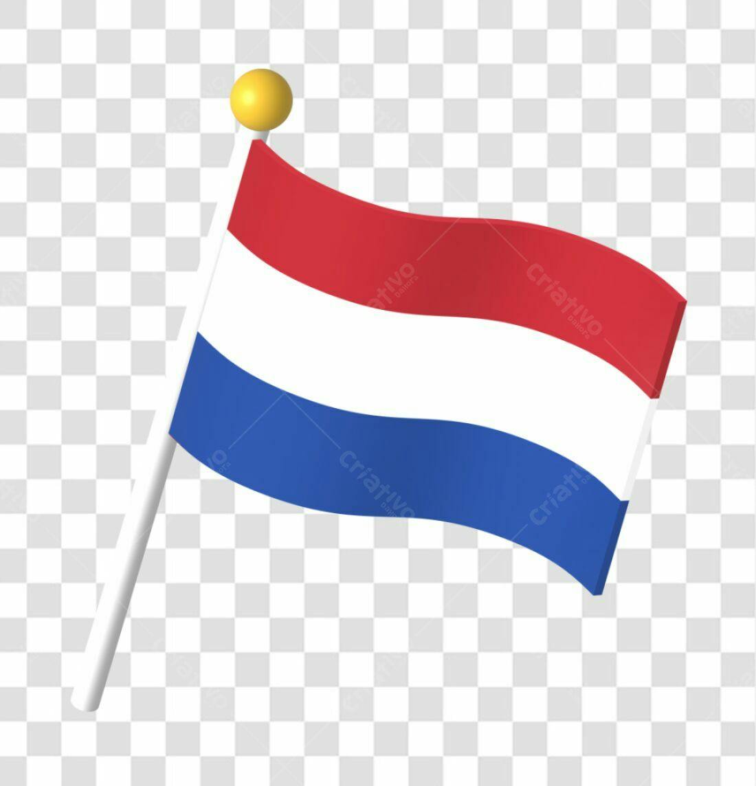 Bandeira Holanda PNG com fundo transparente