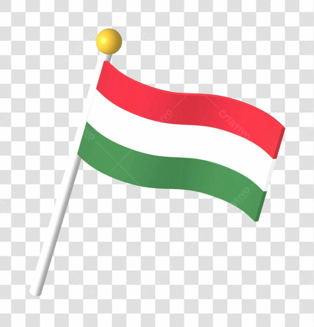 Bandeira Hungria PNG com fundo transparente