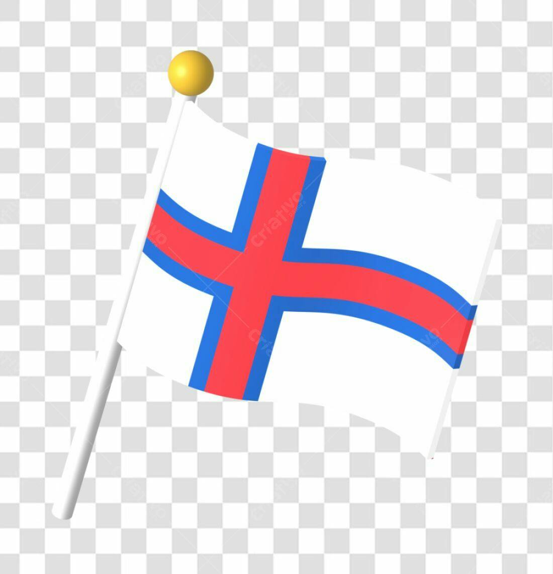 Bandeira Ilhas Faroé PNG com fundo transparente