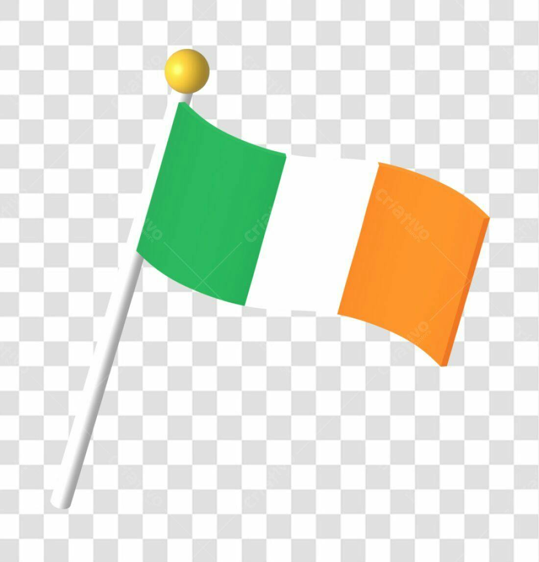 Bandeira Irlanda PNG com fundo transparente
