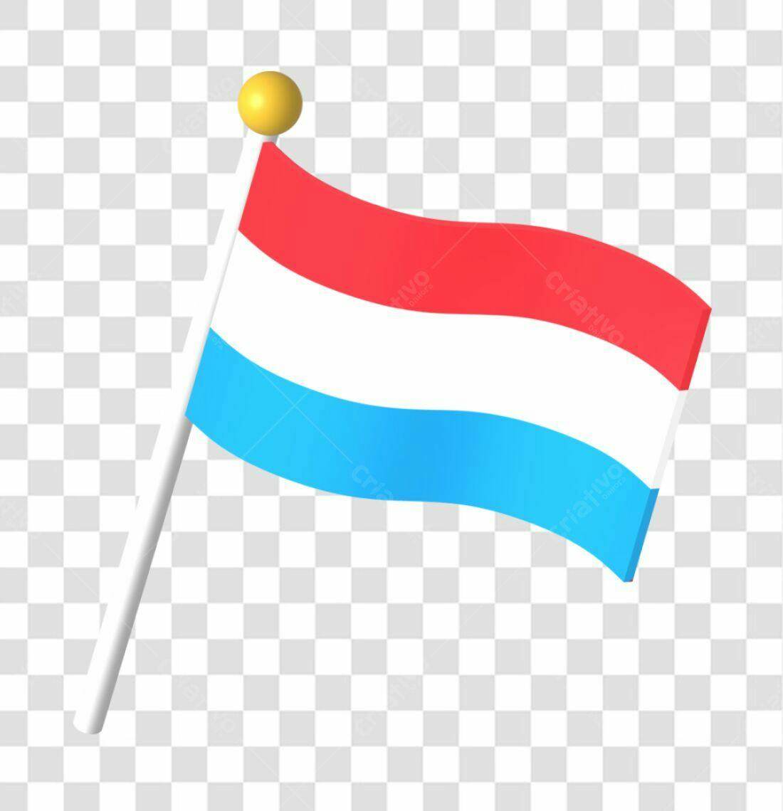 Bandeira Luxemburgo PNG com fundo transparente