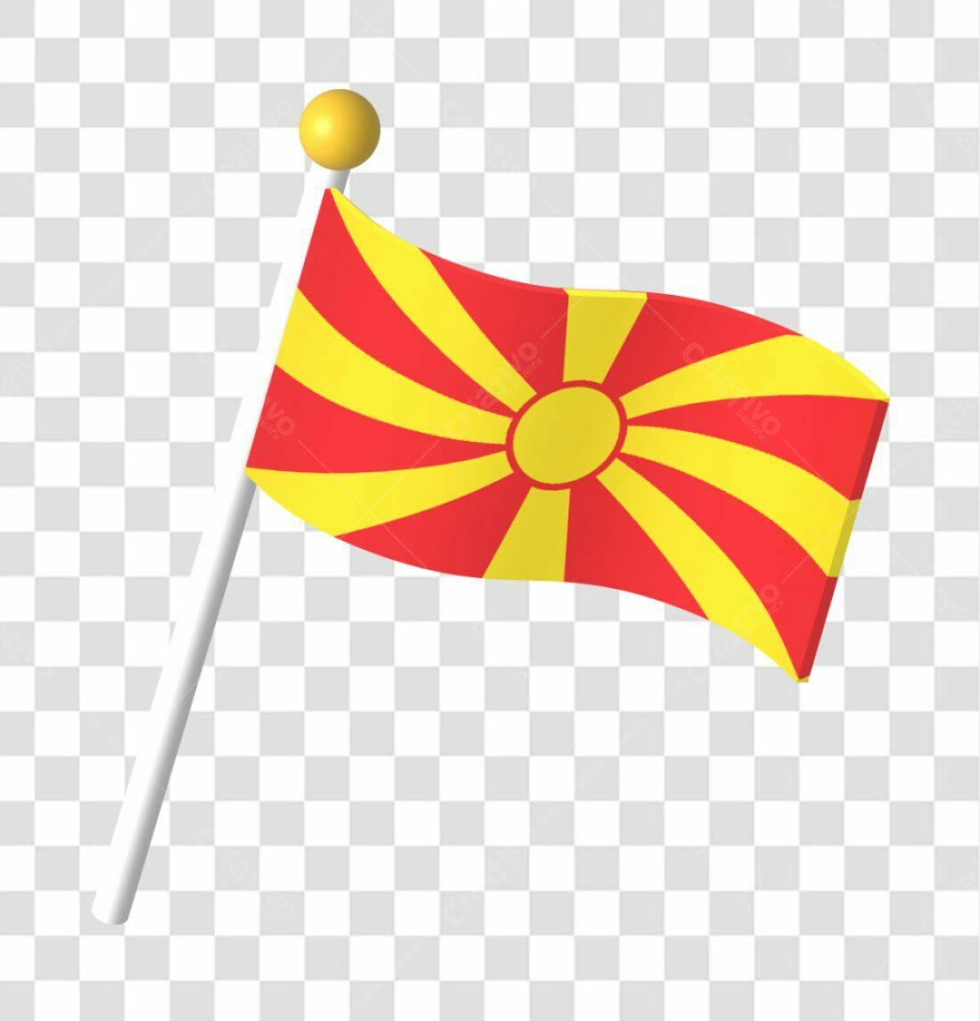 Bandeira Macedônia PNG com fundo transparente
