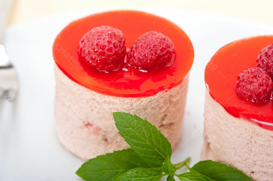 Sobremesa Mousse Framboesa Geleia