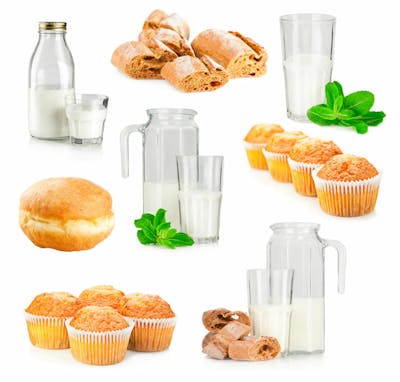 Imagem De Alimentos E Vegetais Fundo Branco