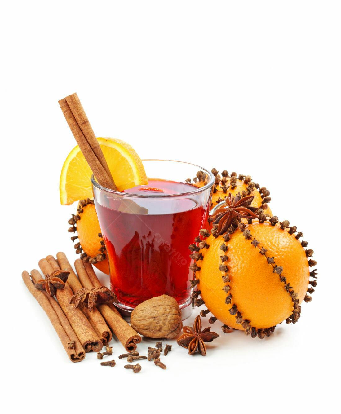 Vin Quente com Especiarias e Laranja