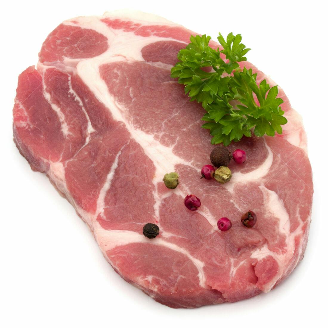 Bife de porco com pimenta e salsa