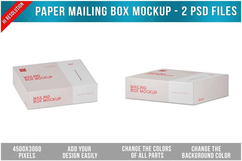 Caixa De Entrega Mockup Psd Editável