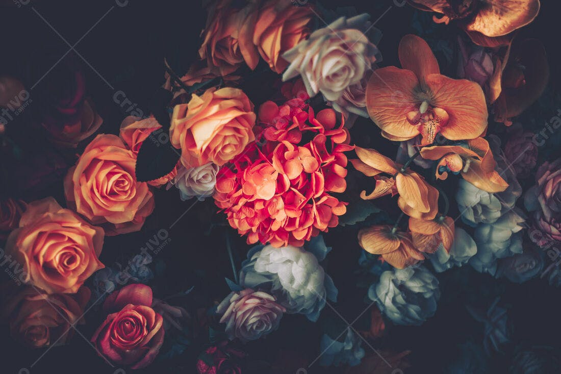 Textura Flores Românticas para Fundo