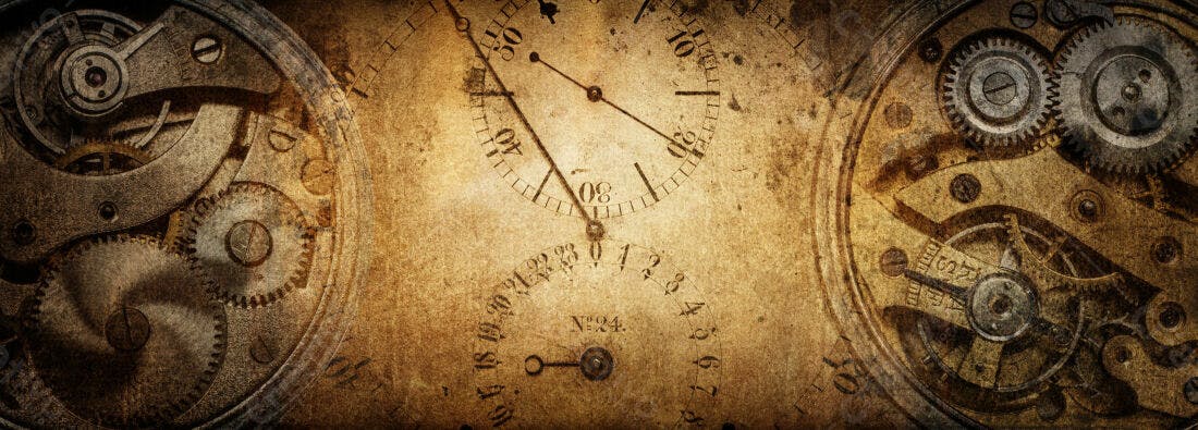Textura Relógio Mecânico Vintage para Fundo
