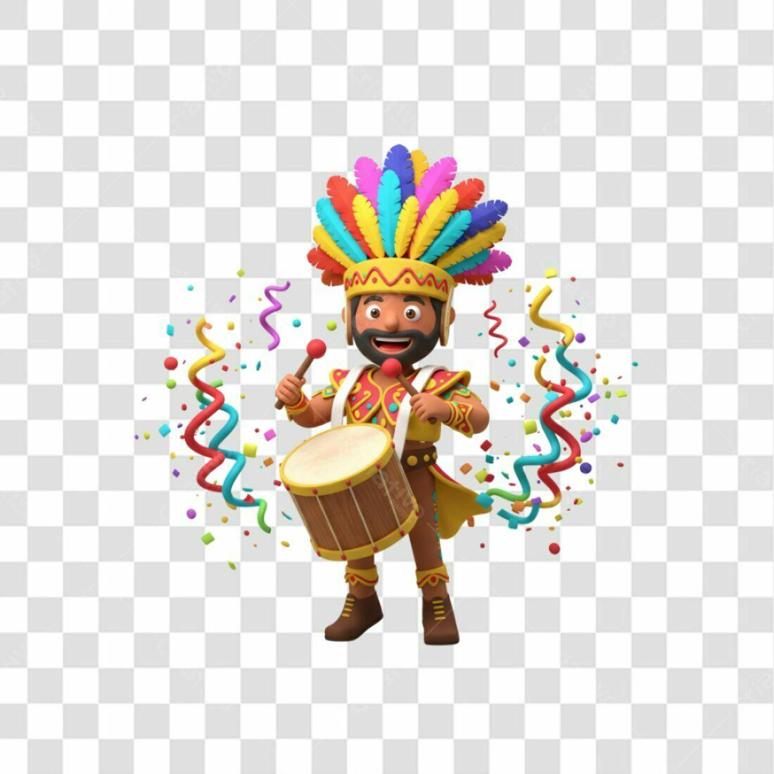 Icone Carnaval Brasileiro PNG com fundo transparente