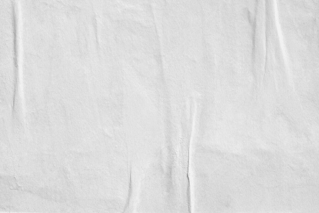 Textura papel amassado branco para fundo