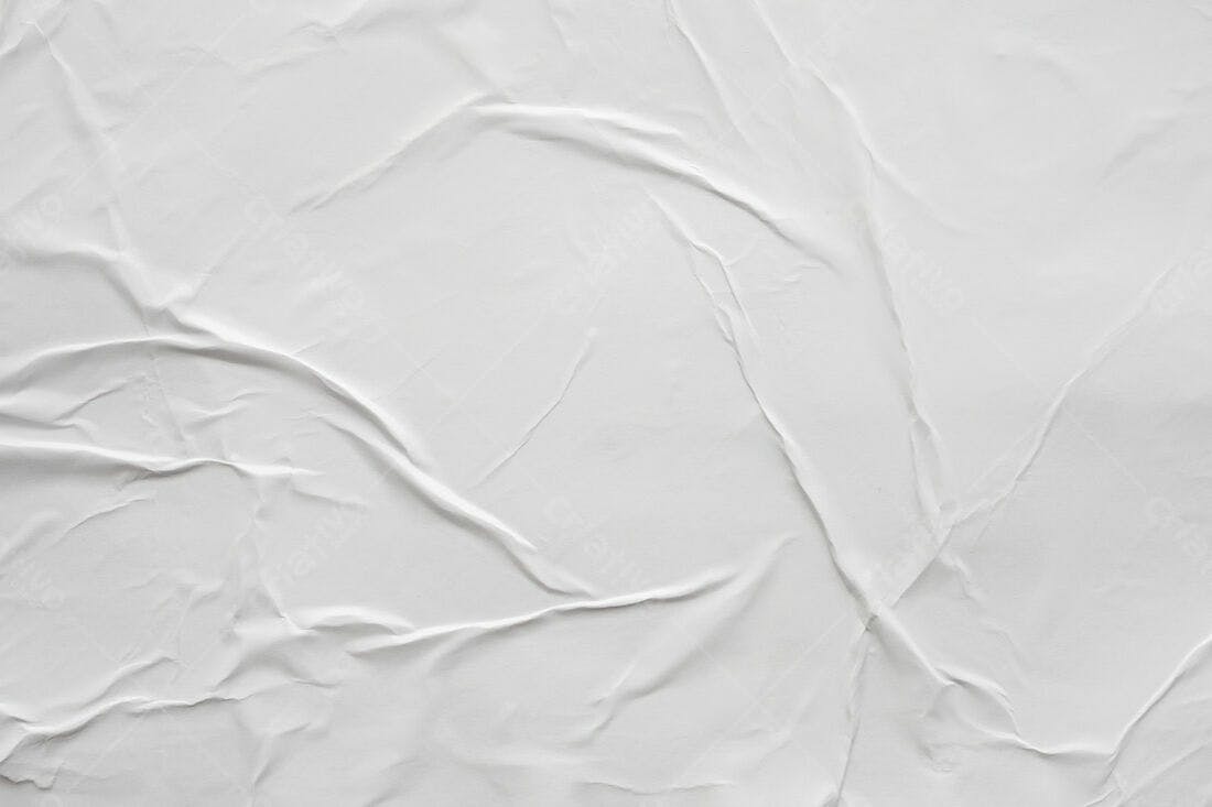Textura papel amassado branco para fundo