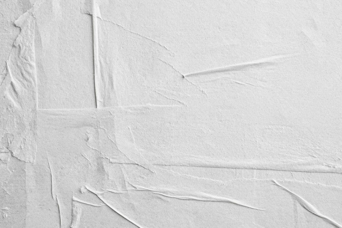 Textura papel amassado branco para fundo