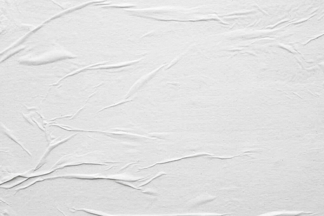 Textura papel amassado branco para fundo