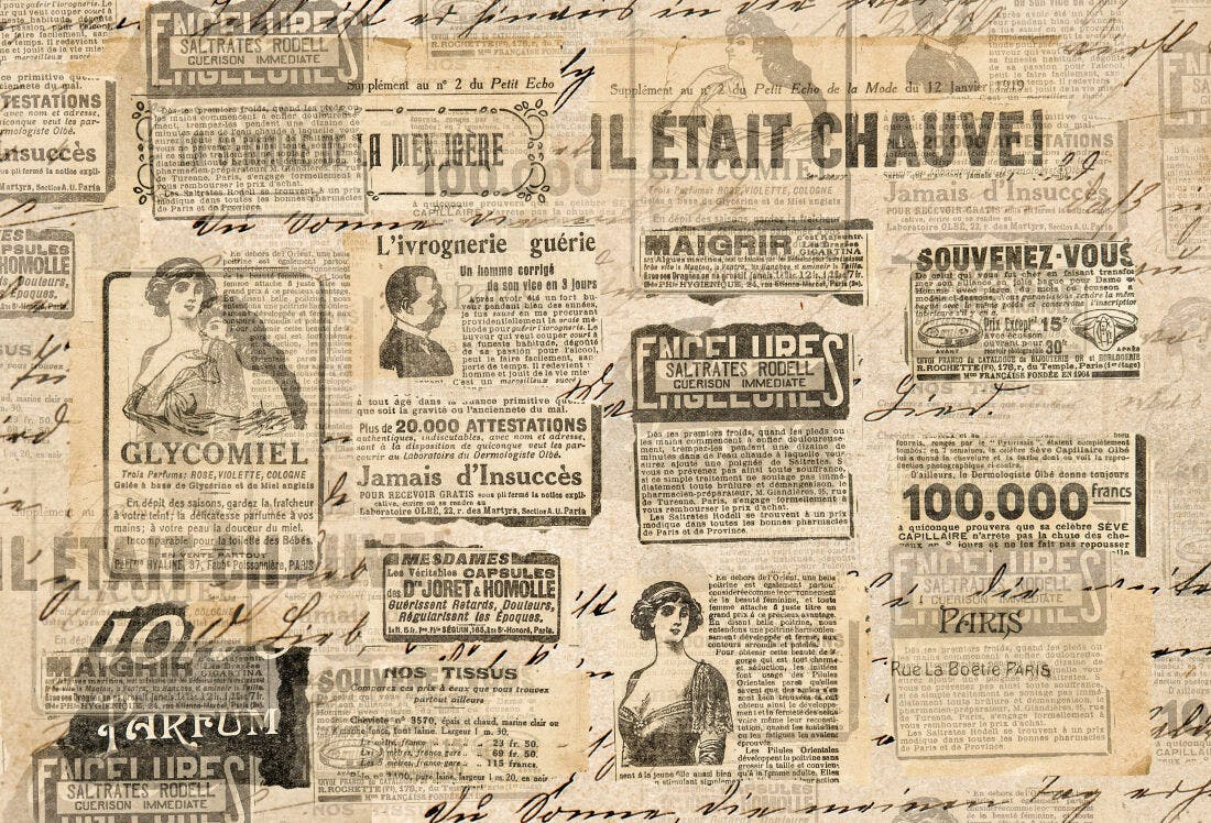 Textura Jornal Antigo para Fundo Vintage