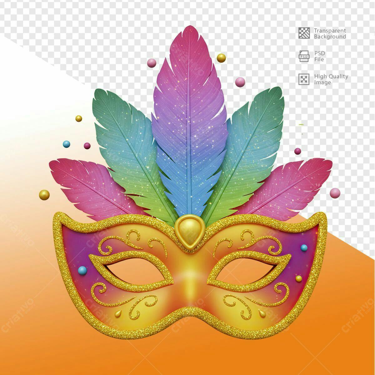 Máscara de Carnaval PSD Editável