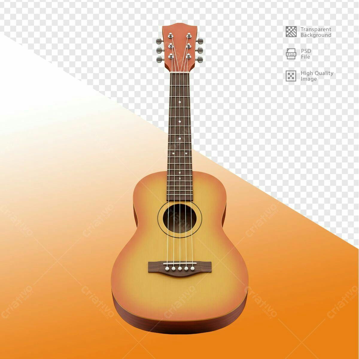 Ukulele PSD Editável para Músicos e Designers