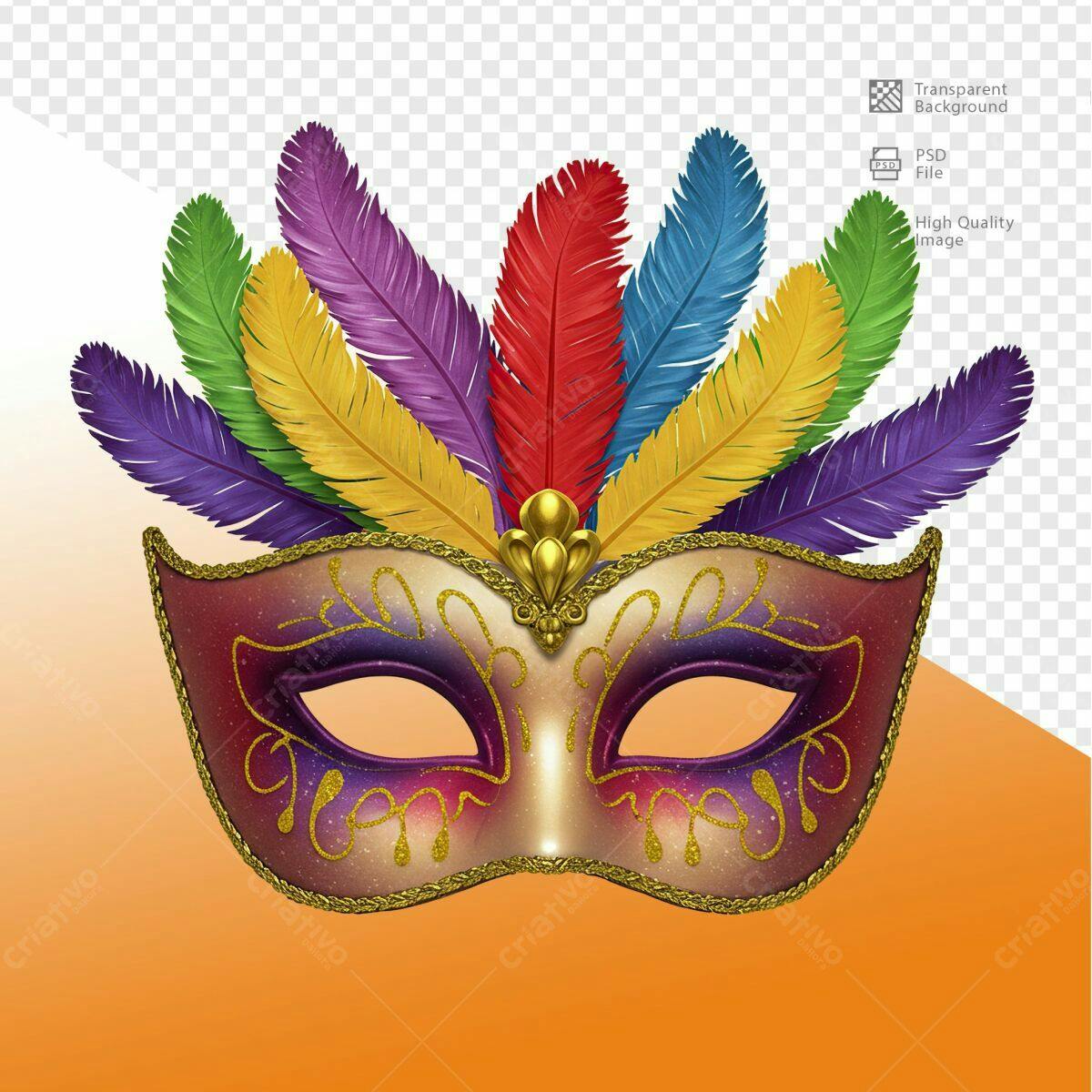 Máscara de Carnaval PSD Editável
