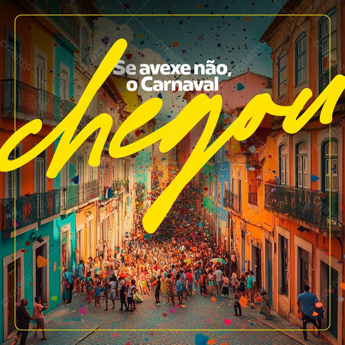 Flyer Carnaval Brasileiro PSD Editável
