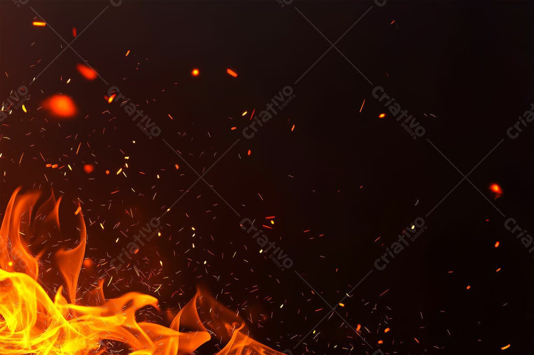 Textura Fogo e Faíscas para Fundo Escuro