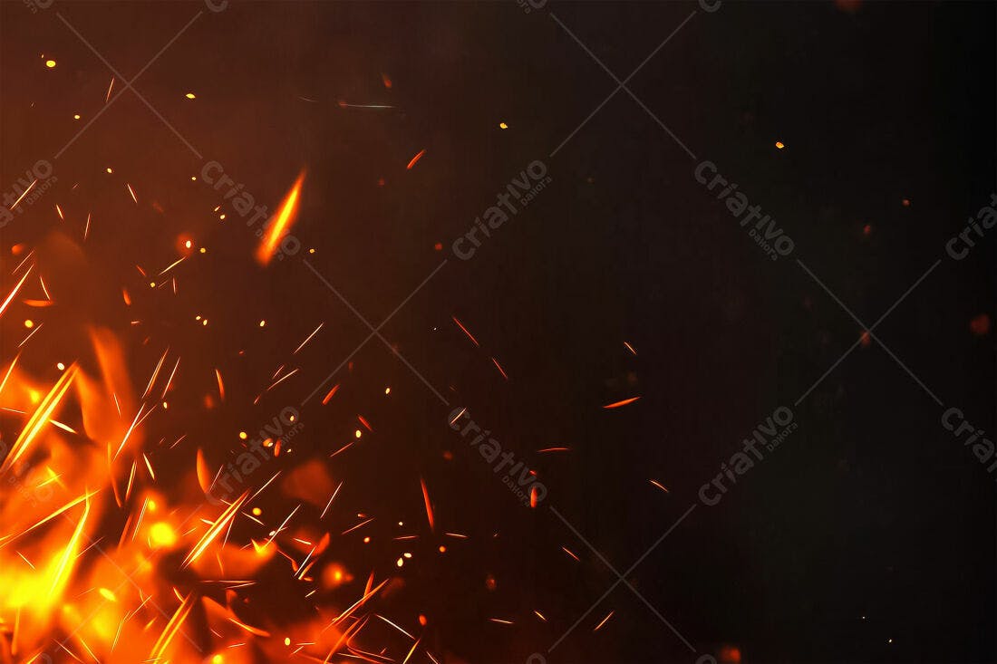 Textura Fogo e Faíscas para Fundo de Jogo