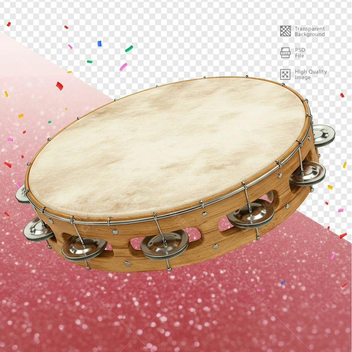 PSD Tamborim para Festa de Carnaval PSD Editável