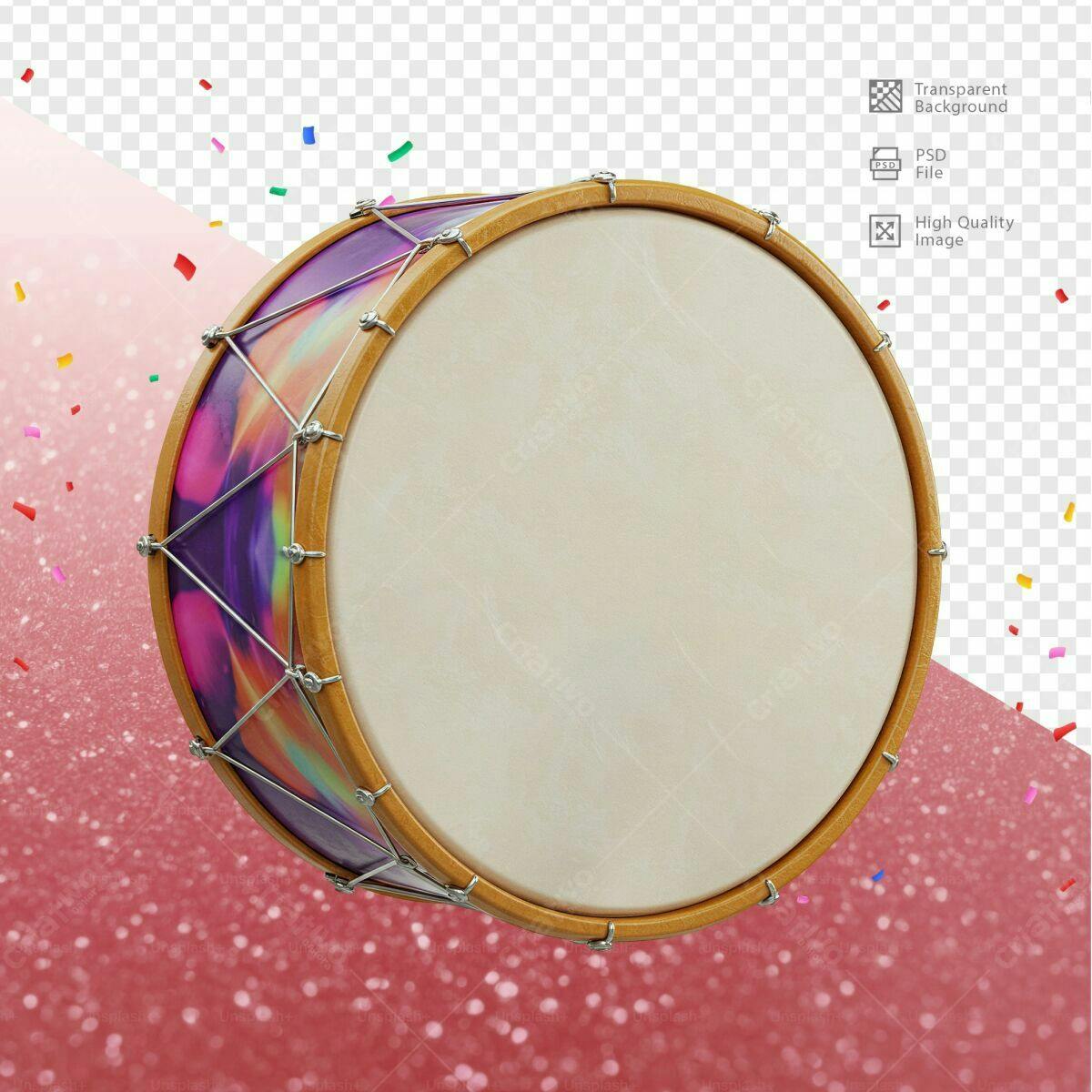 Tambor para Festa PSD Editável