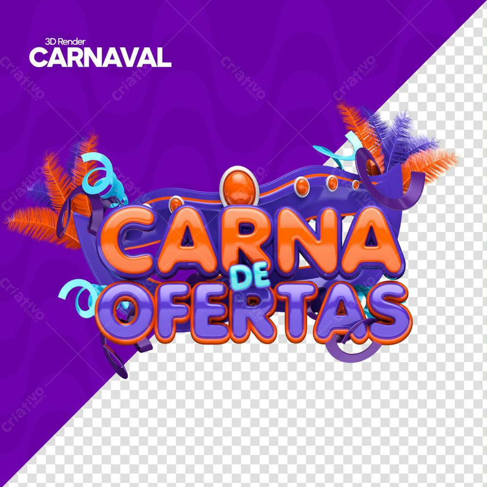 Carnaval Selo 3D Para Campanha De Marketing