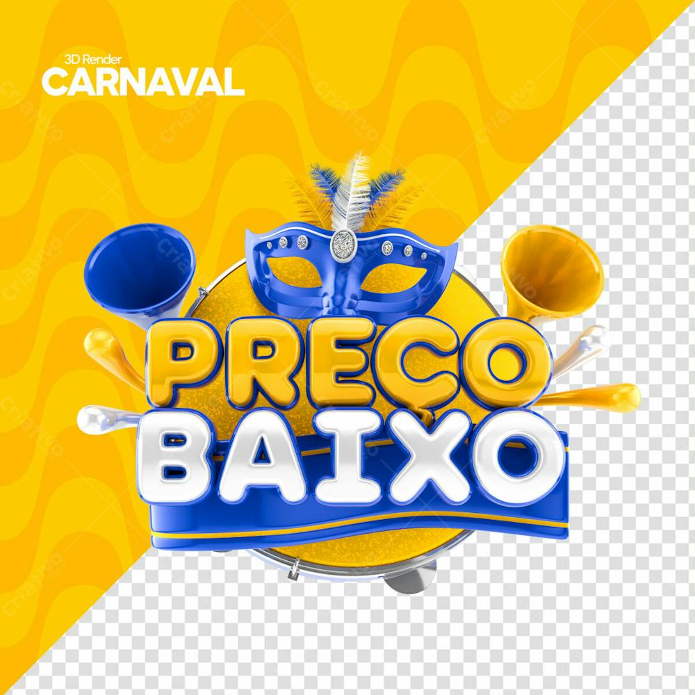 Carnaval Selo 3D Para Campanha De Marketing