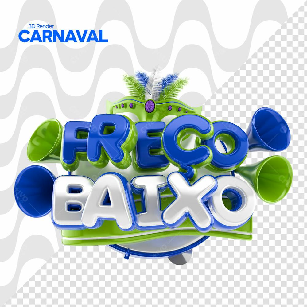 Carnaval Selo 3D Para Campanha De Marketing