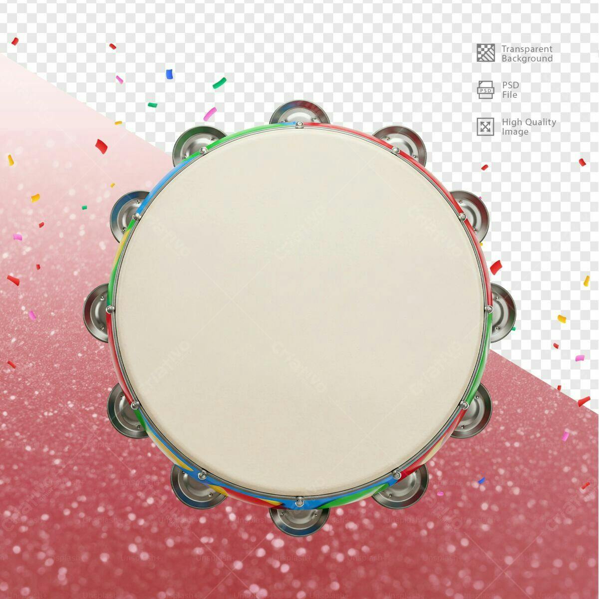 Template Pandeiro Festa Infantil PSD Editável