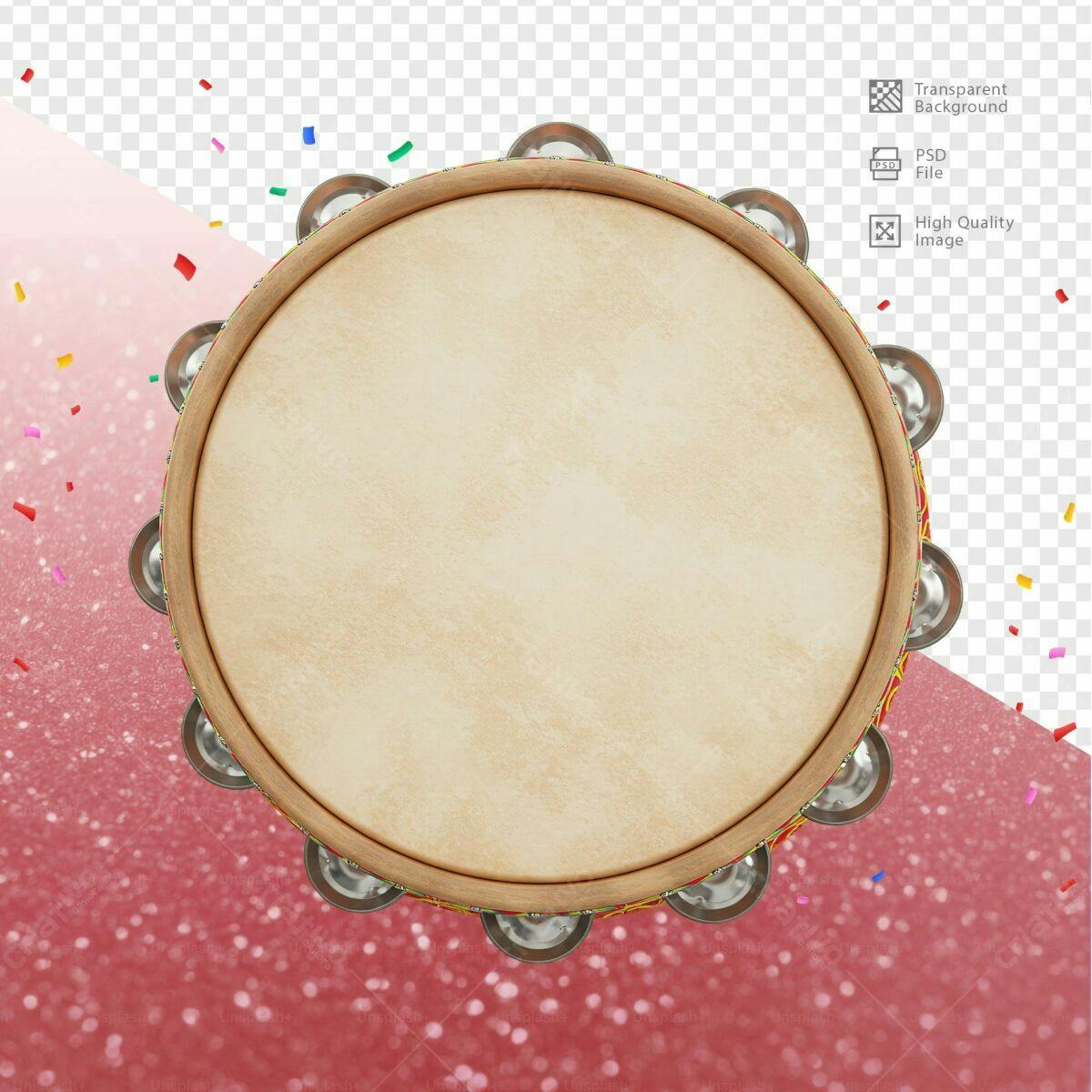 Template de Pandeiro para Festa PSD Editável