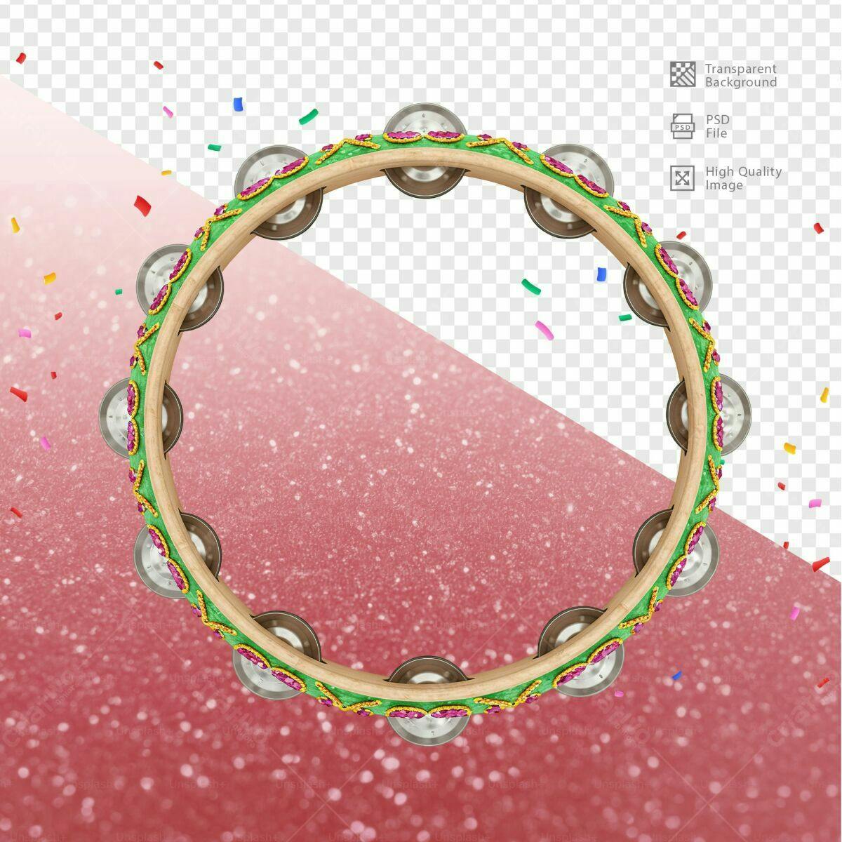 Template Pandeiro para Festa PSD Editável