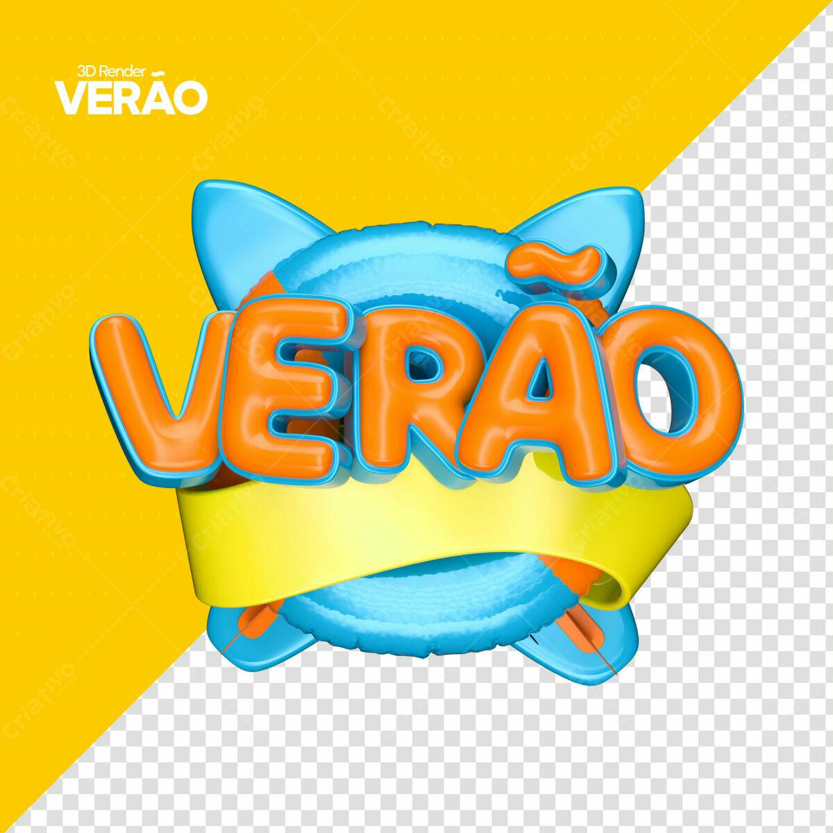 Logotipo Verão PSD Editável
