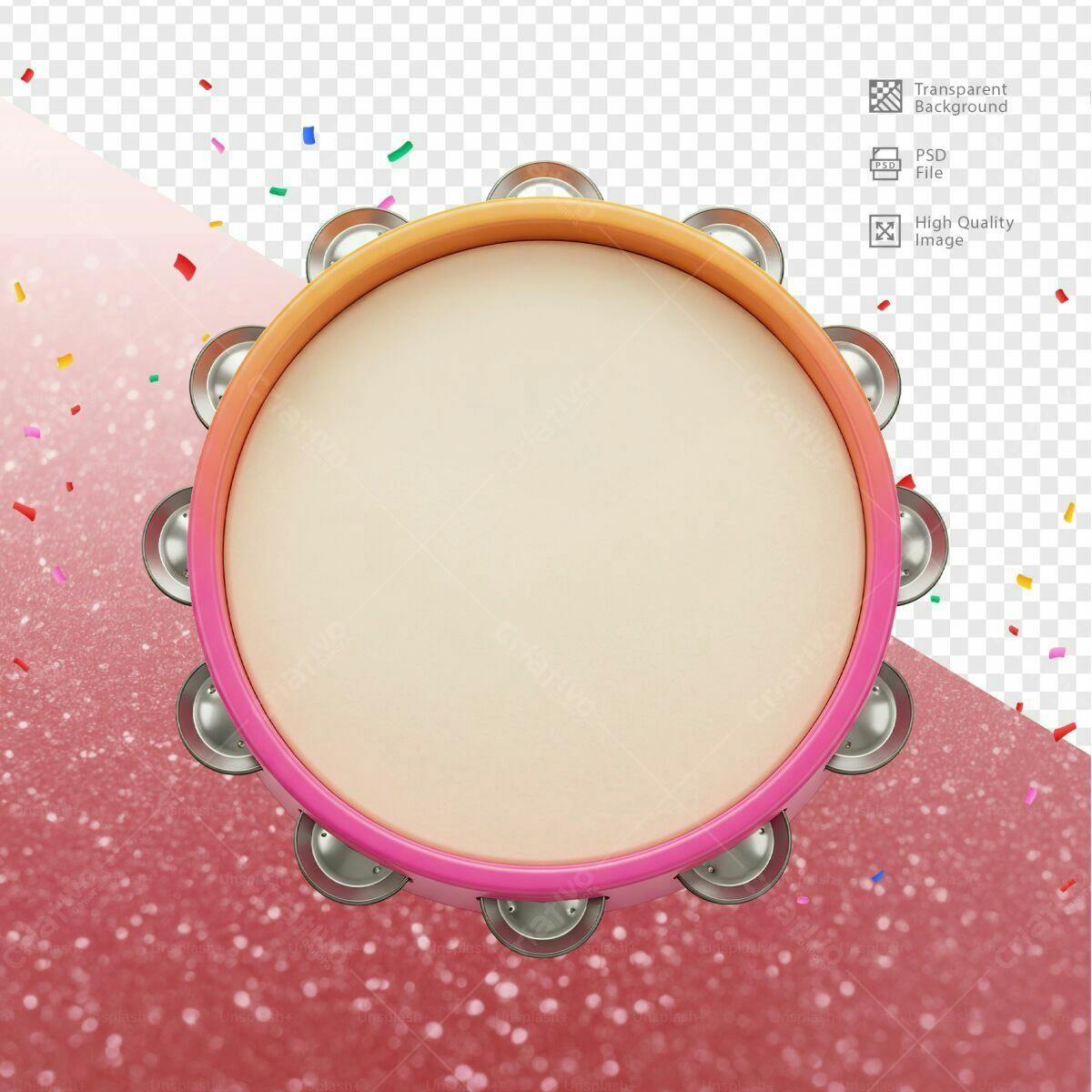 Template de Pandeiro para Festa PSD Editável