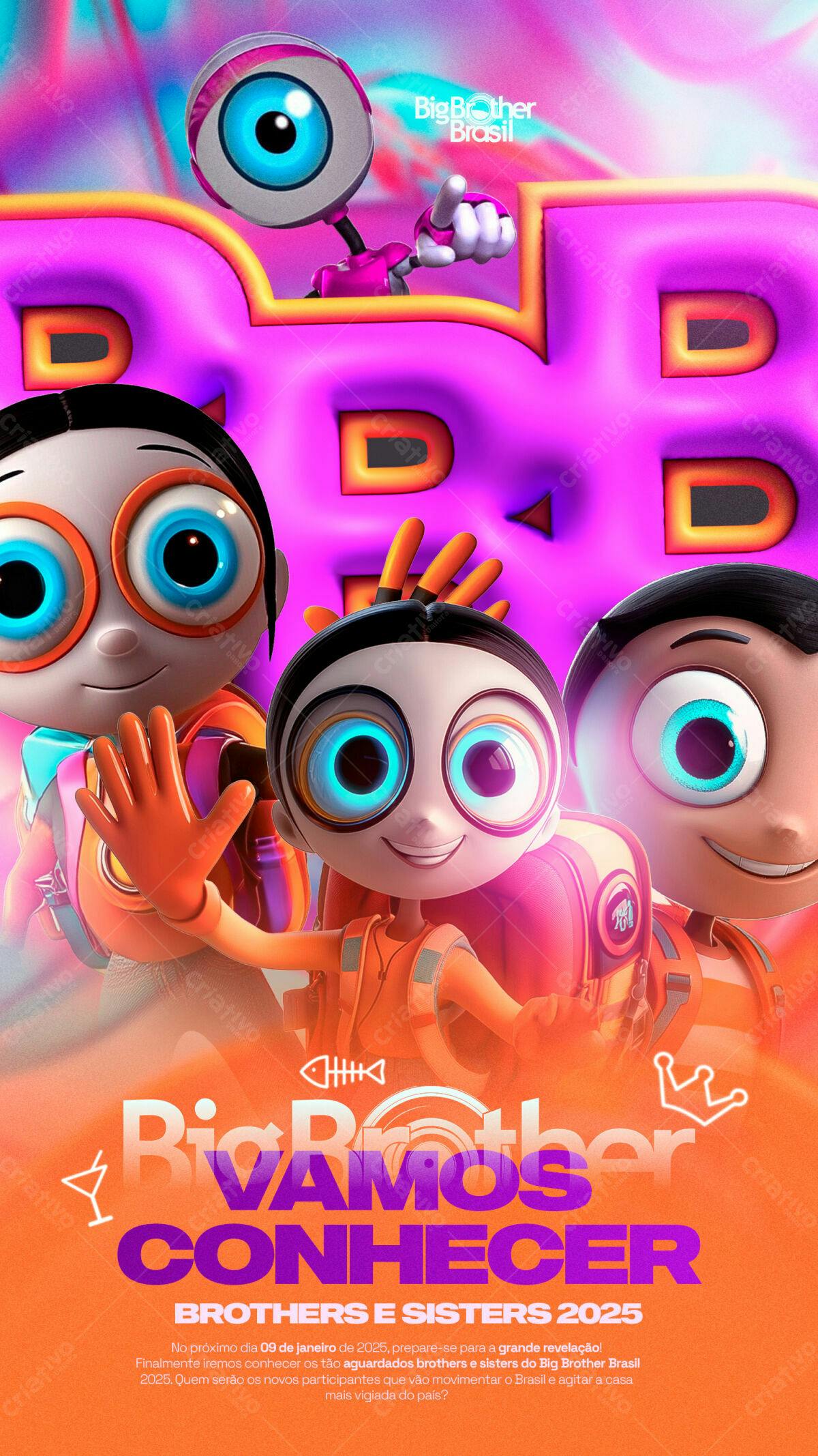 Flyer Big Brother Brasil 2025 PSD Editável