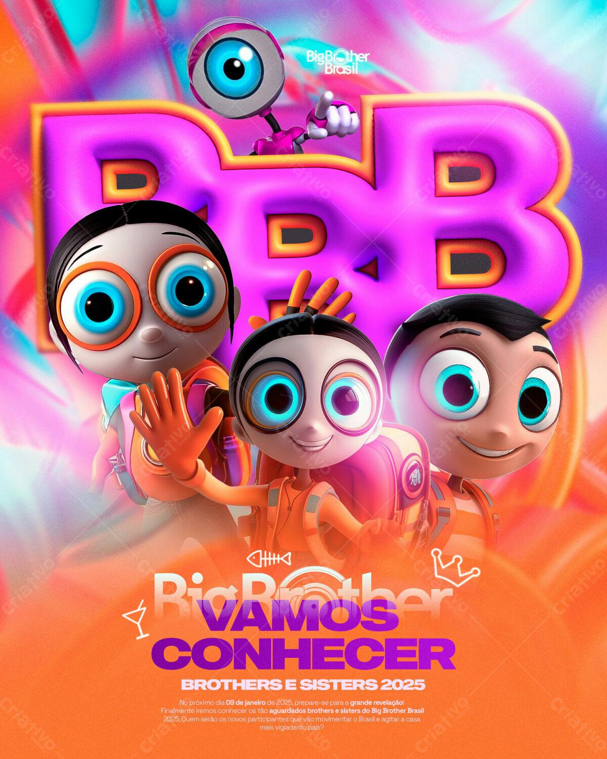 Flyer Big Brother Brasil 2025 PSD Editável