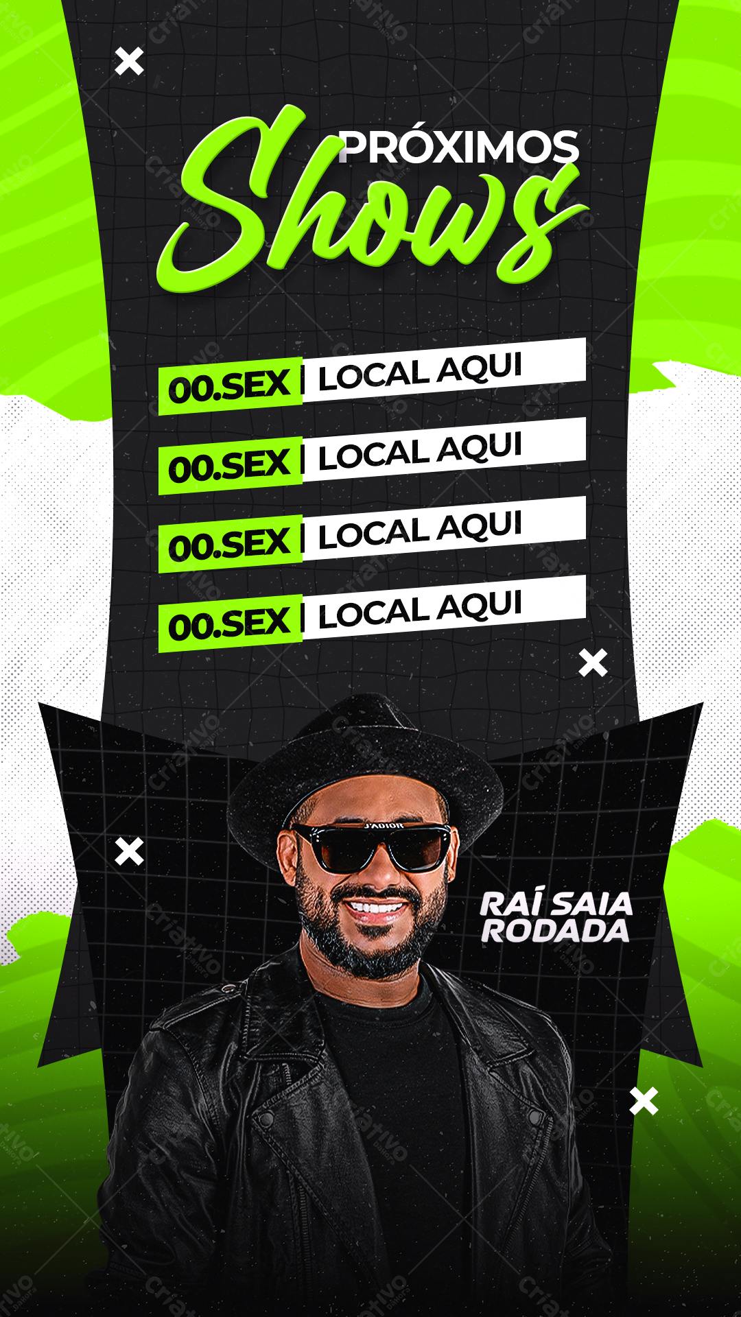 Flyer para Shows de Rai Saia Rodada PSD Editável