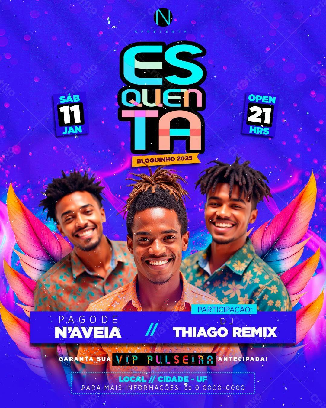 Flyer Bloquinho 2025 Pagode PSD Editável
