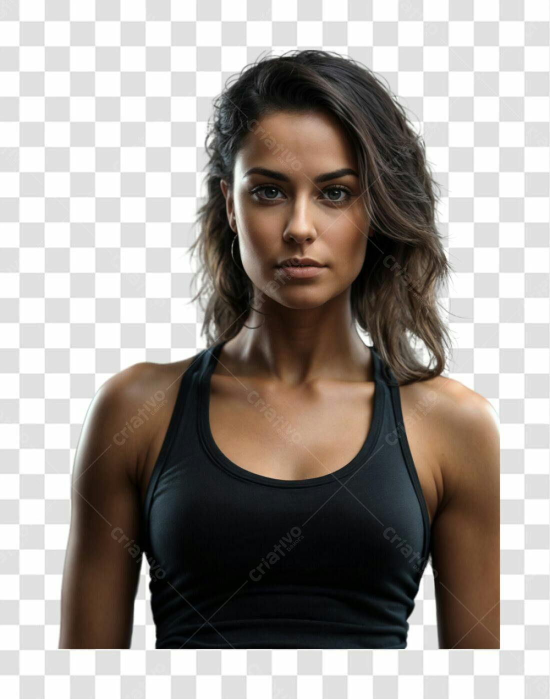Imagem Mulher Fitness PNG com fundo transparente
