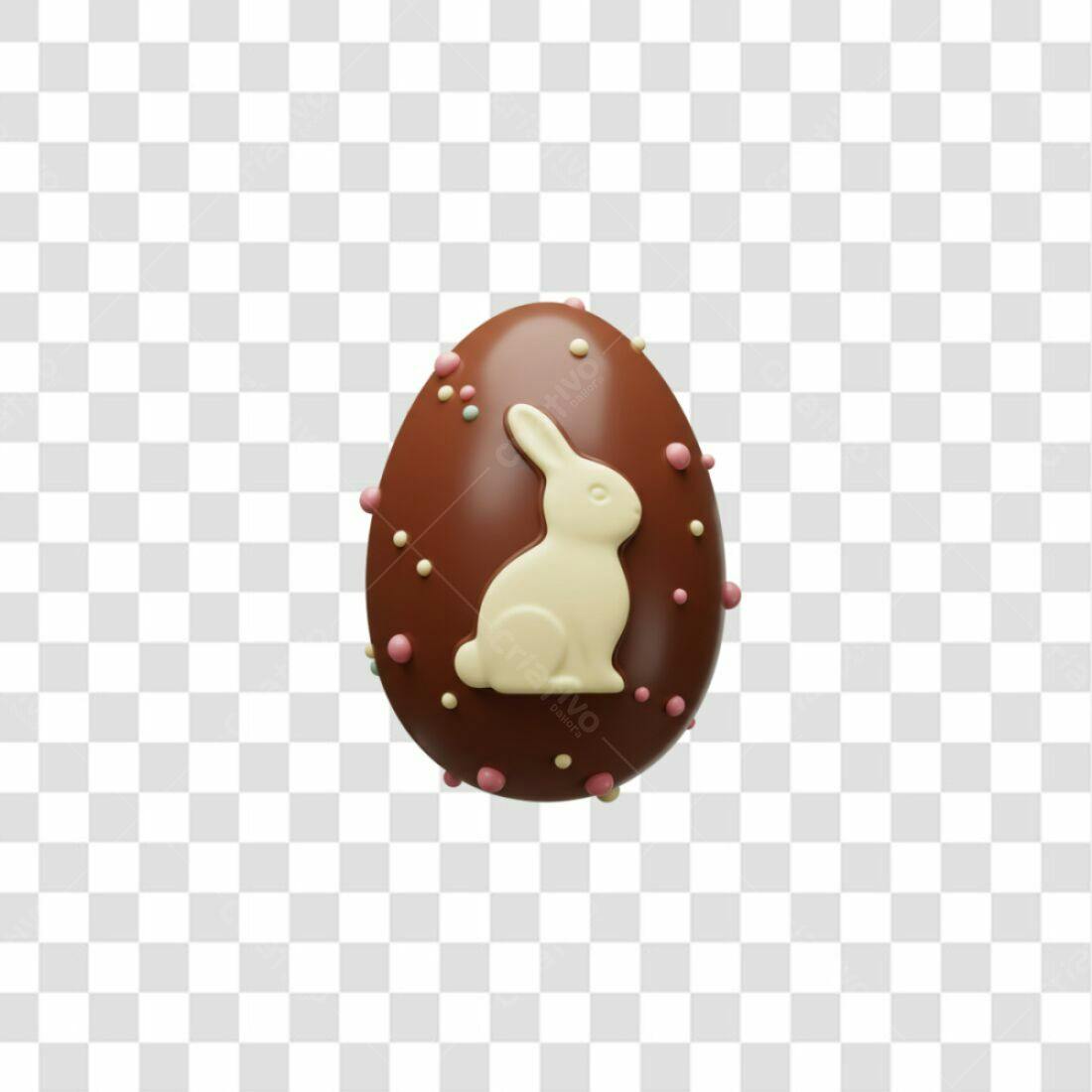 Icone Páscoa Ovo de Chocolate PNG com fundo transparente