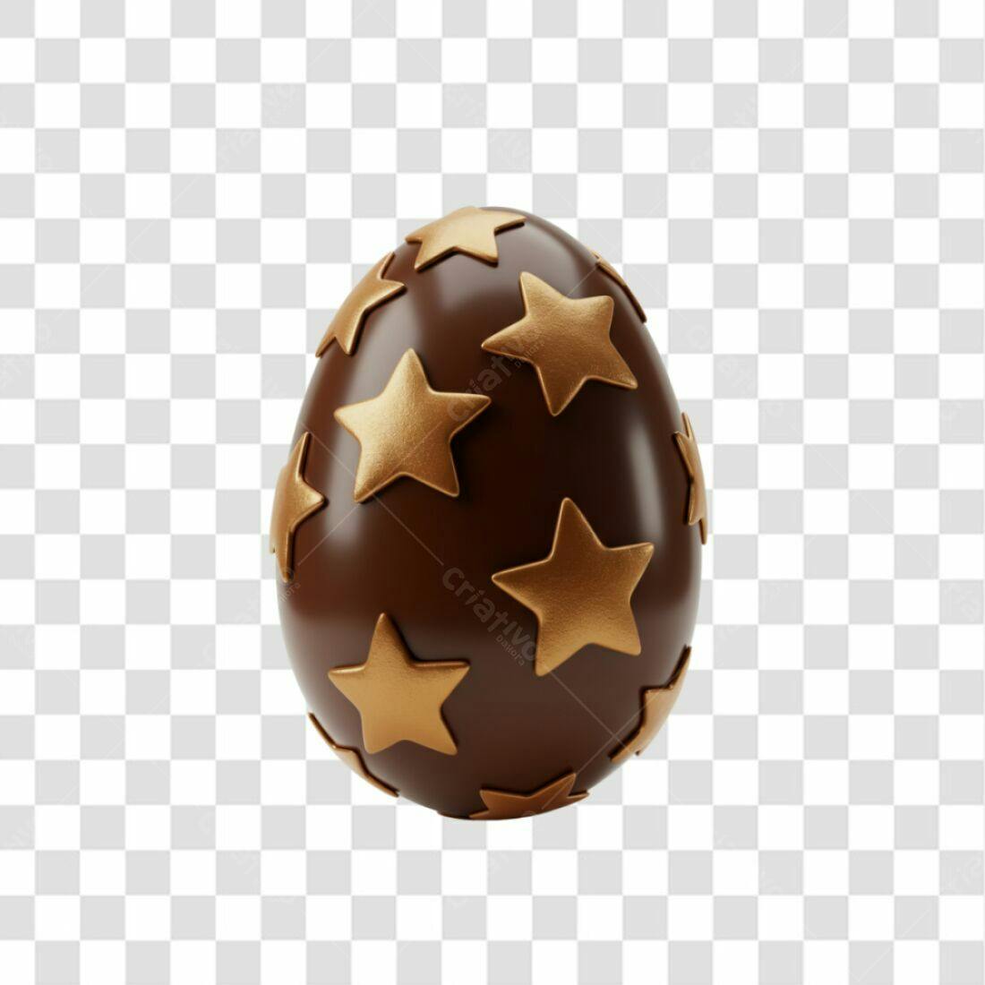 Icone Páscoa Ovo Chocolate Dourado PNG com fundo transparente