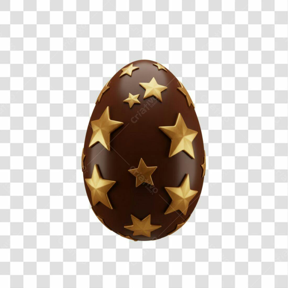 Icone Páscoa Ovo Chocolate Dourado PNG com fundo transparente