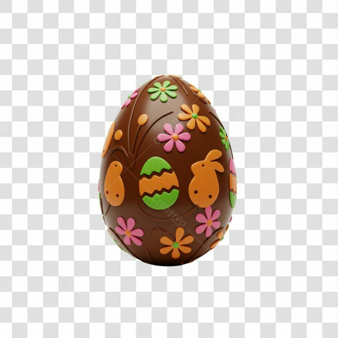 Icone Páscoa Ovo Chocolate PNG com fundo transparente