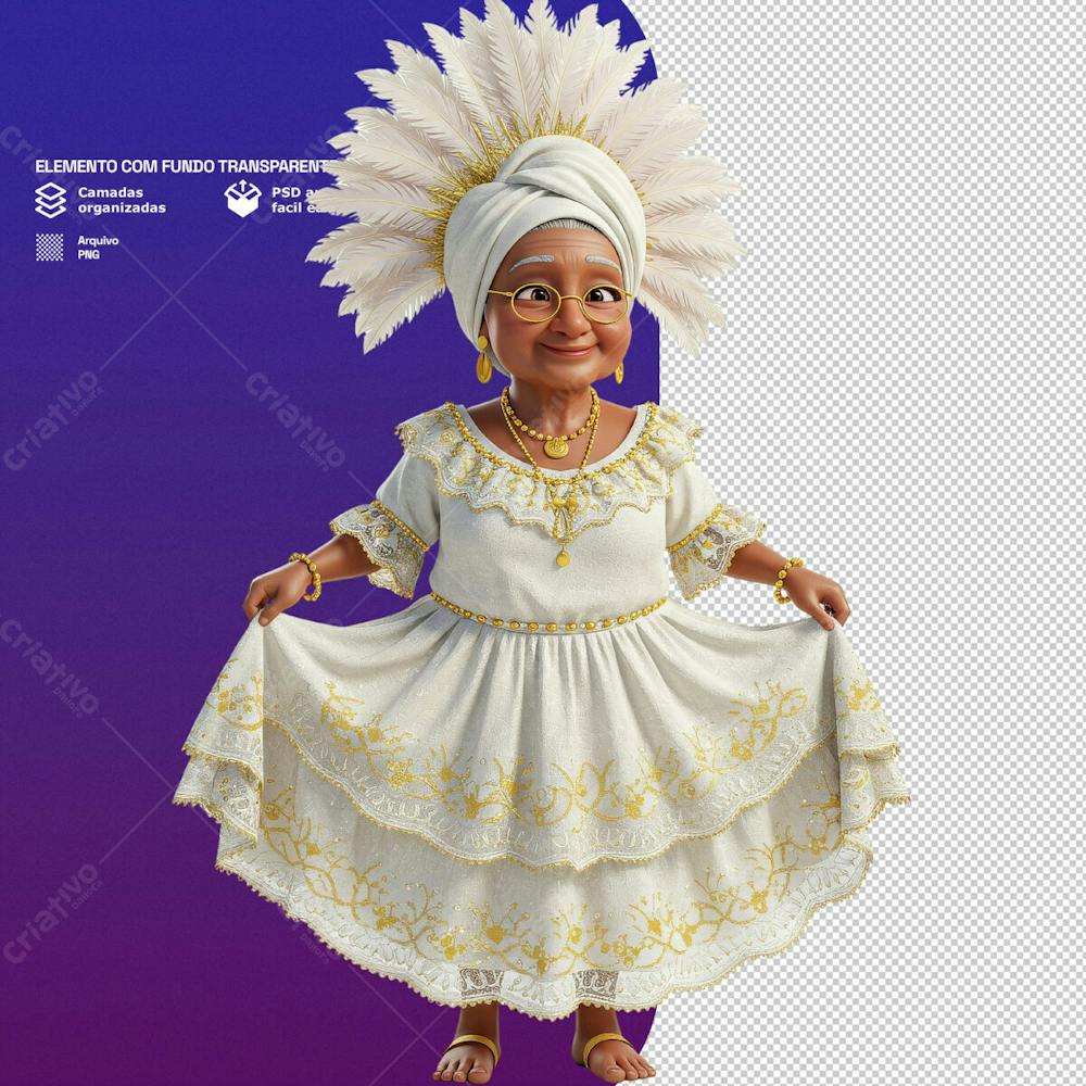 Personagem Estilo Mascote 3D Para Composição De Carnaval Png Transparente 10