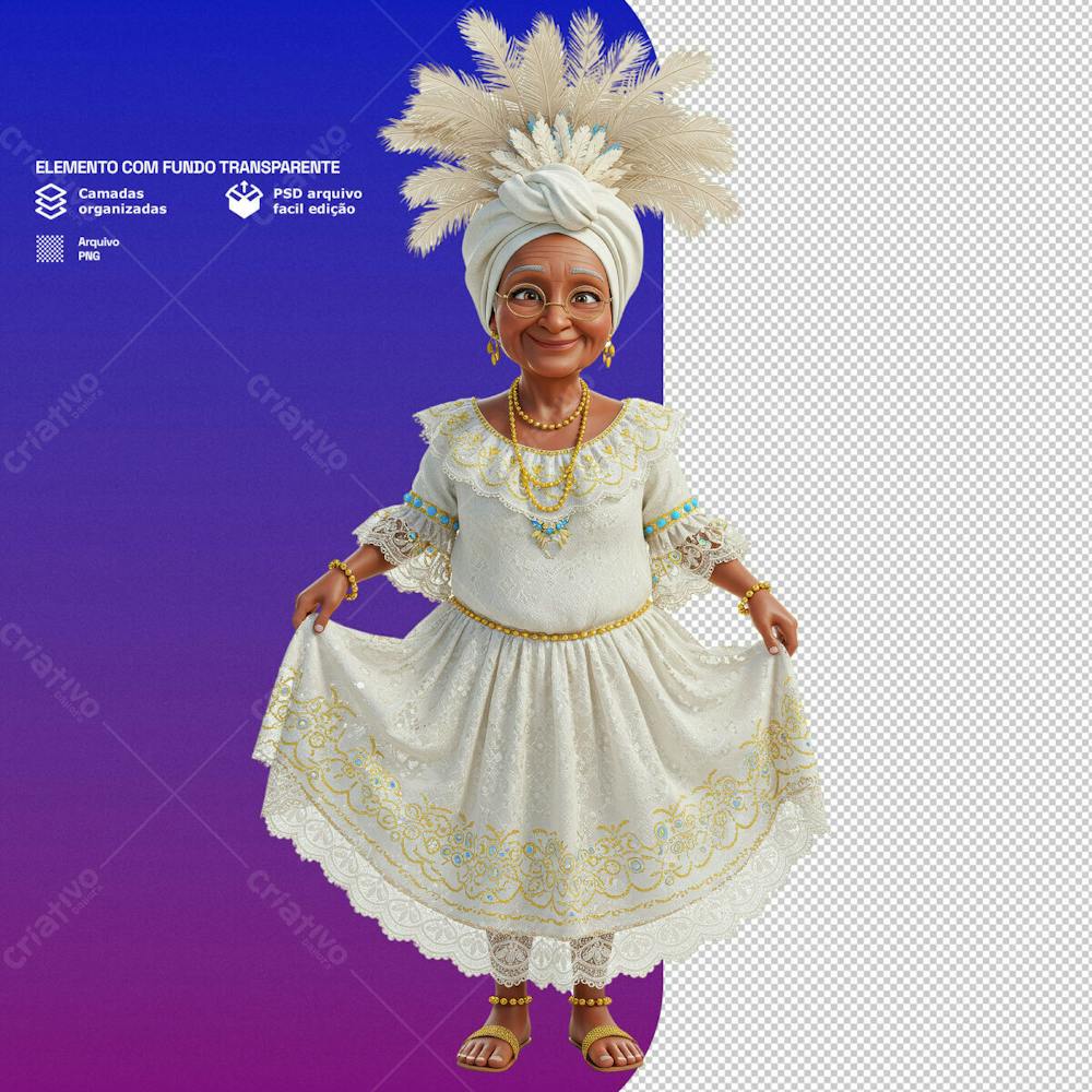 Personagem Estilo Mascote 3D Para Composição De Carnaval Png Transparente 5